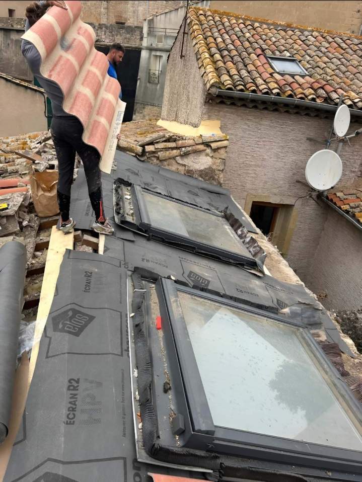 Pose de couverture en rénovation Montpellier